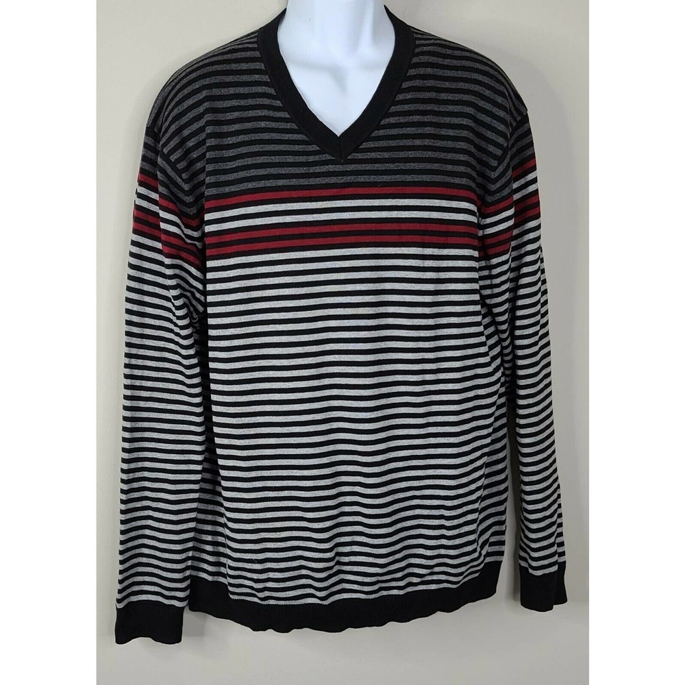 Axcess claiborne Sweater v neck stripe